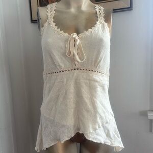 100% Cotton Four Suyos Babydoll Tank Top